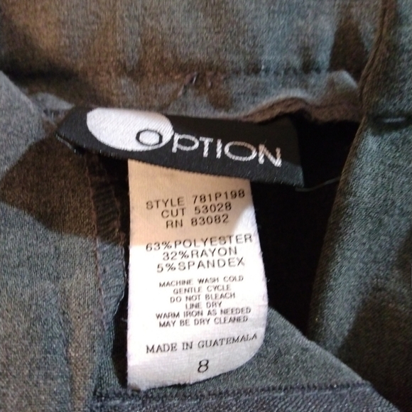 Vintage Women's First Option Gray Boot Legged Dress Trousers/Pants Sz 8 - Picture 6 of 7